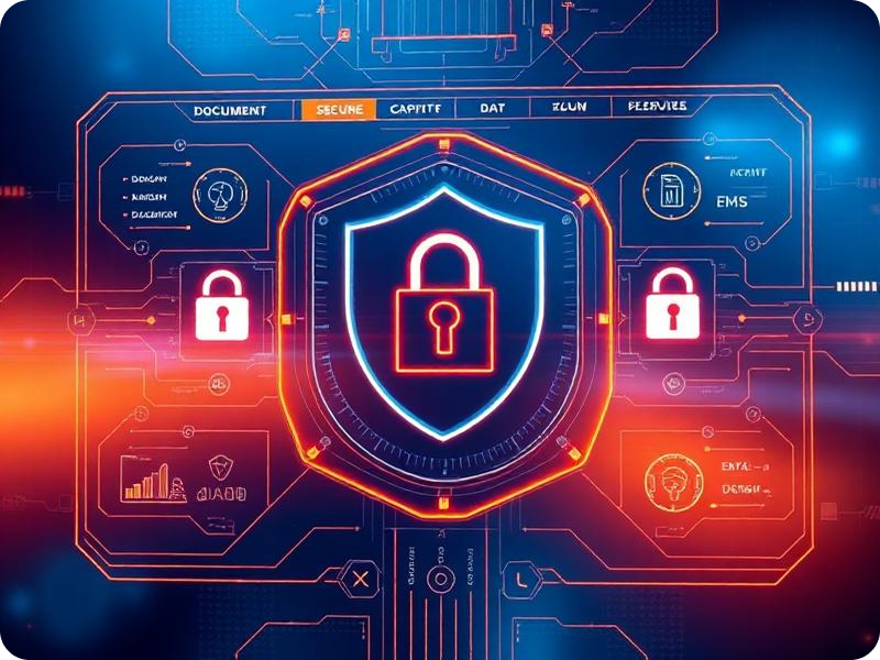 Cyber security shield illustration for due diligence barriers